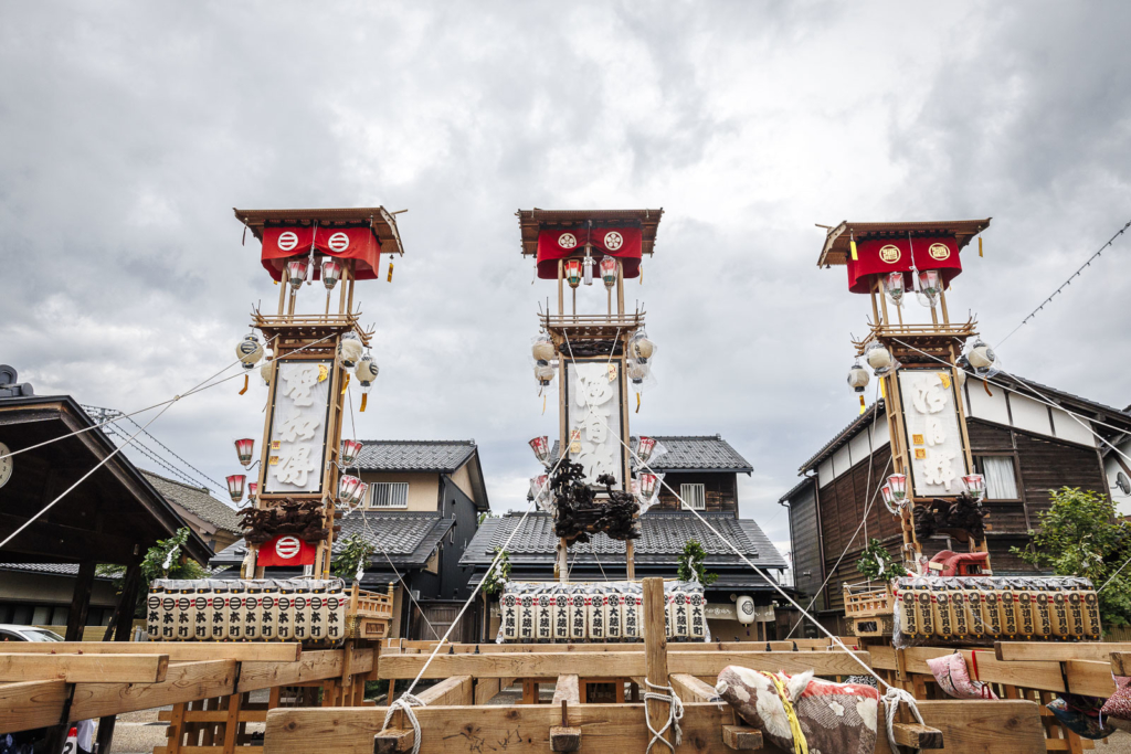 Three Kiriko lantern floats