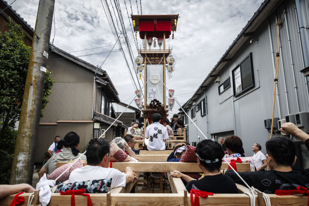 Kiriko lantern float parade on Ushitsu streets